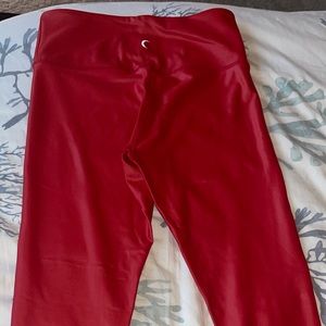 Zyia Red Metallic Light n Tight 7/8” - 24” Leggings